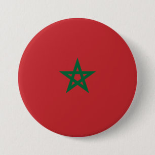 Chapa Redonda De 7 Cm Bandera de Marruecos