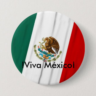 Chapa Redonda De 7 Cm Bandera de México