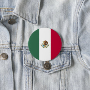 Chapa Redonda De 7 Cm Bandera de México