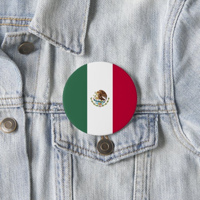 Chapa Redonda De 7 Cm Bandera de México (In situ)