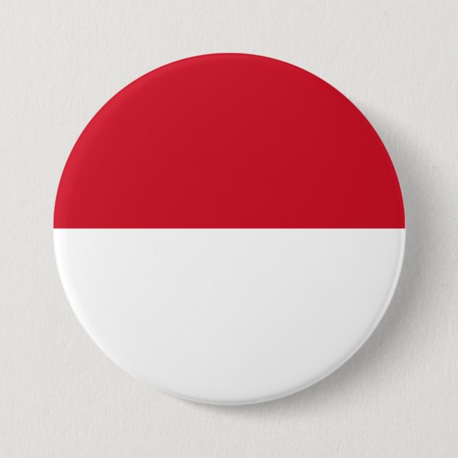 Chapa Redonda De 7 Cm Bandera de Mónaco (Anverso)