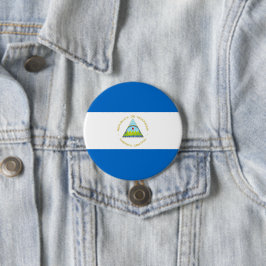 Chapa Redonda De 7 Cm Bandera de Nicaragua