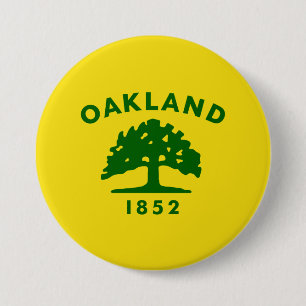 Chapa Redonda De 7 Cm Bandera de Oakland (California)
