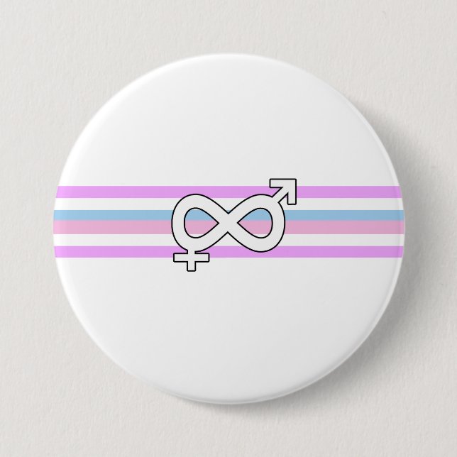 Chapa Redonda De 7 Cm Bandera de orgullo intersexual (Anverso)