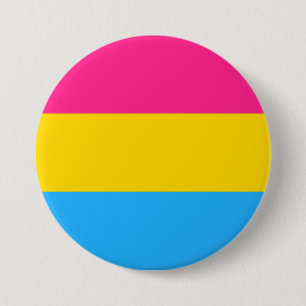 Chapa Redonda De 7 Cm Bandera de orgullo pansexual