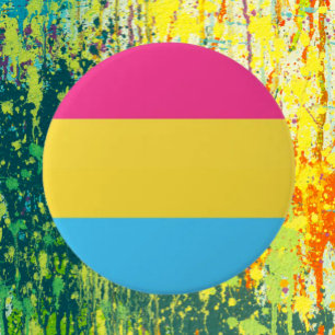Chapa Redonda De 7 Cm Bandera de Orgullo Pansexual
