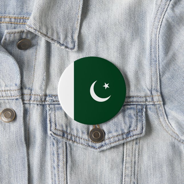 Chapa Redonda De 7 Cm Bandera de Pakistán (In situ)