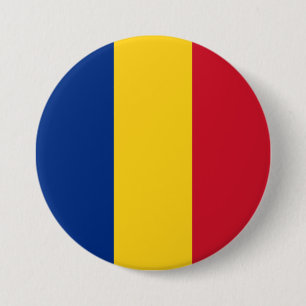 Chapa Redonda De 7 Cm Bandera de Rumania