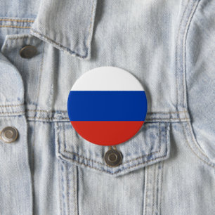 Chapa Redonda De 7 Cm Bandera de Rusia