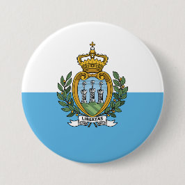 Chapa Redonda De 7 Cm Bandera de San Marino