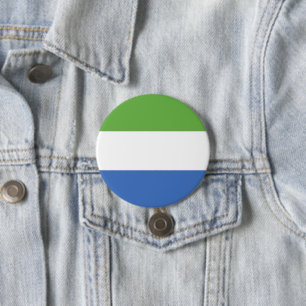 Chapa Redonda De 7 Cm Bandera de Sierra Leona