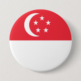 Chapa Redonda De 7 Cm Bandera de Singapur