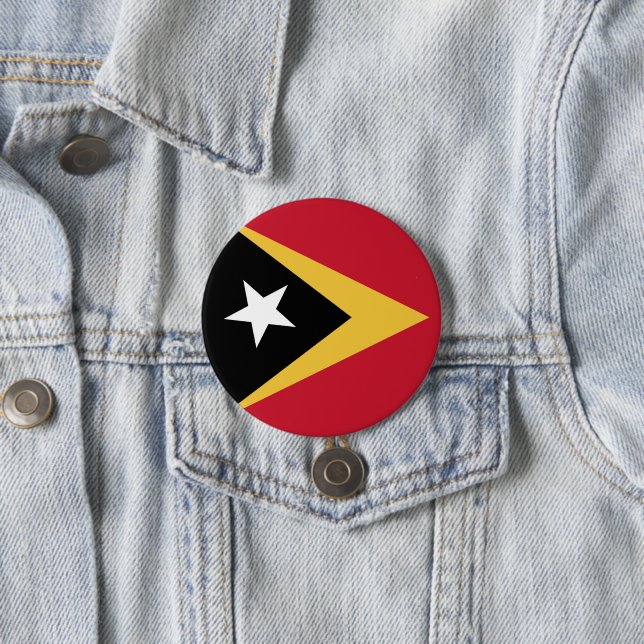 Chapa Redonda De 7 Cm Bandera de Timor Oriental (In situ)