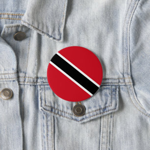 Chapa Redonda De 7 Cm Bandera de Trinidad y Tobago