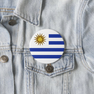 Chapa Redonda De 7 Cm Bandera de Uruguay