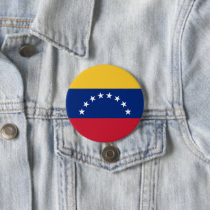Chapa Redonda De 7 Cm Bandera de Venezuela