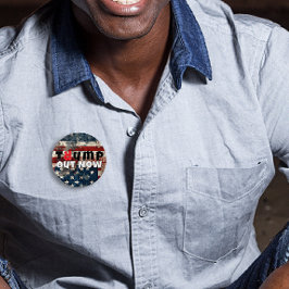 Chapa Redonda De 7 Cm Bandera del lema de la protesta anti trump