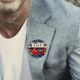 Chapa Redonda De 7 Cm Bandera del lema de la protesta anti trump