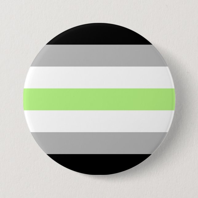 Chapa Redonda De 7 Cm Bandera del Orgullo Agénero (Anverso)