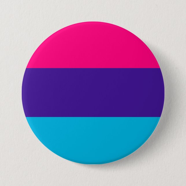 Chapa Redonda De 7 Cm Bandera del Orgullo Andrógino (Anverso)