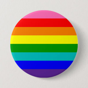 Chapa Redonda De 7 Cm Bandera del Orgullo Arcoíris de Ocho Franjas