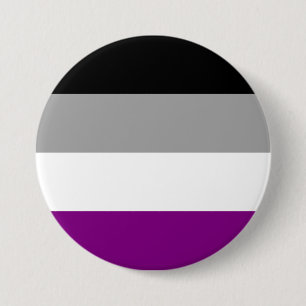 Chapa Redonda De 7 Cm Bandera del Orgullo Asexual