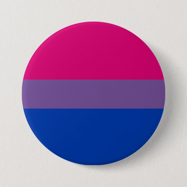Chapa Redonda De 7 Cm Bandera del Orgullo Bisexual (Anverso)