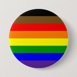 Chapa Redonda De 7 Cm Bandera del Orgullo de Filadelfia
