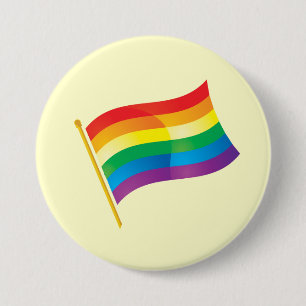 Chapa Redonda De 7 Cm Bandera del orgullo gay
