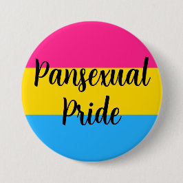 Chapa Redonda De 7 Cm Bandera del Orgullo Pansexual con mensaje