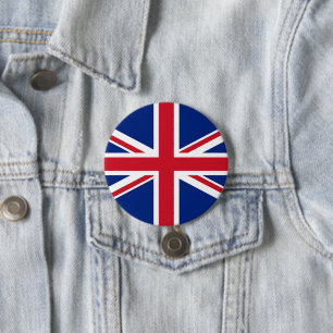 Chapa Redonda De 7 Cm Bandera del Reino Unido