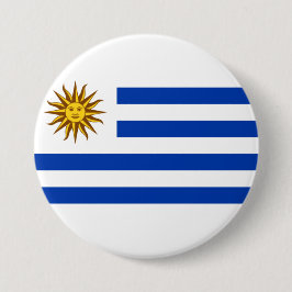 Chapa Redonda De 7 Cm Bandera del Uruguay (Uruguay)