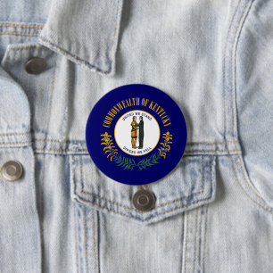 Chapa Redonda De 7 Cm Bandera Estatal de Kentucky
