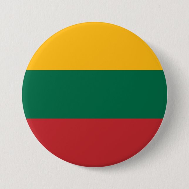 Chapa Redonda De 7 Cm Bandera lituana (Anverso)