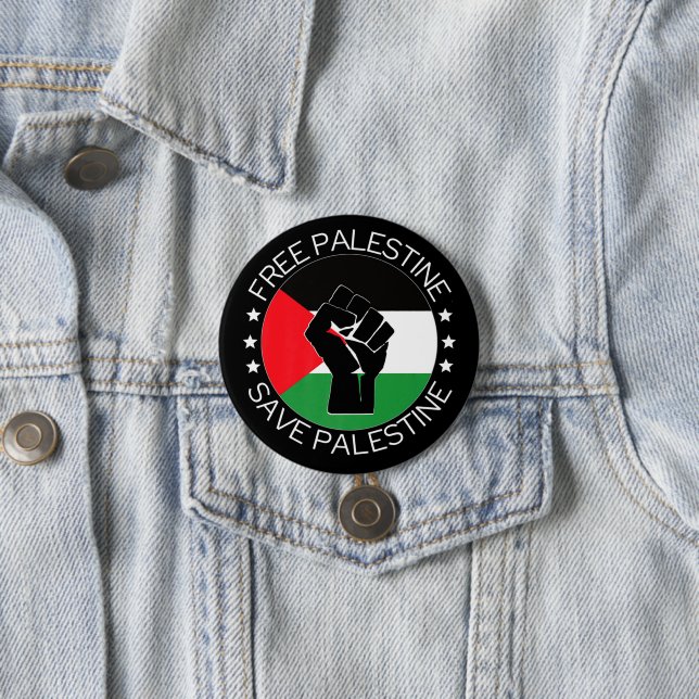 Chapa Redonda De 7 Cm Bandera palestina del Genocidio Palestino en Gaza  (In situ)