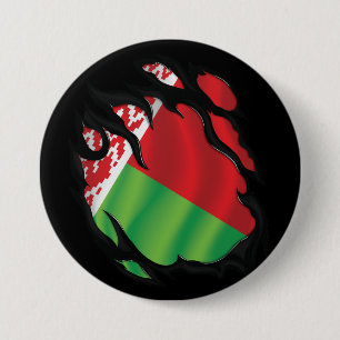 Chapa Redonda De 7 Cm Bandera robada de Bielorrusia