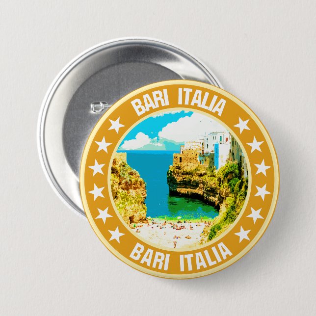 Chapa Redonda De 7 Cm Bari (Anverso y reverso)