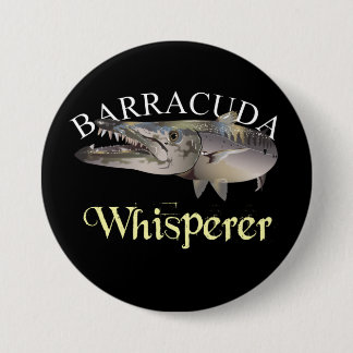 Chapa Redonda De 7 Cm Barracuda Whisperer de color oscuro