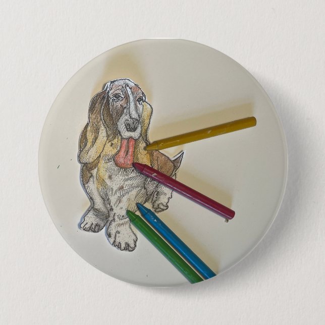 Chapa Redonda De 7 Cm Bassie Pens (Anverso)