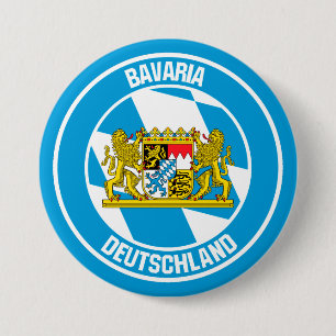 Chapa Redonda De 7 Cm Baviera redonda Emblem