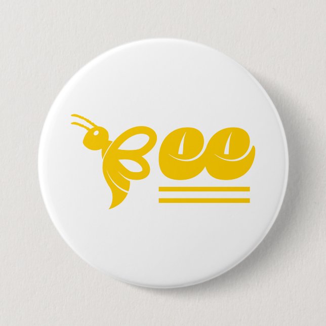 Chapa Redonda De 7 Cm Bee (Anverso)