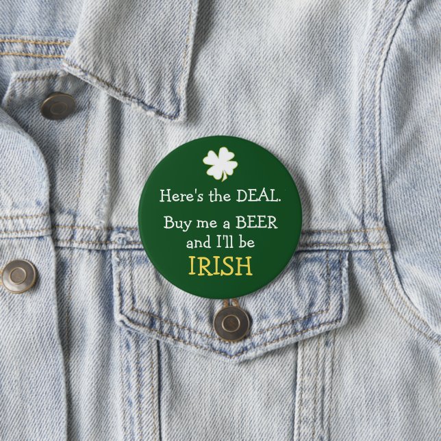 Chapa Redonda De 7 Cm Beer Deal Irish (In situ)