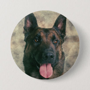 Chapa Redonda De 7 Cm Belga Malinois - pastor belga - Maligator