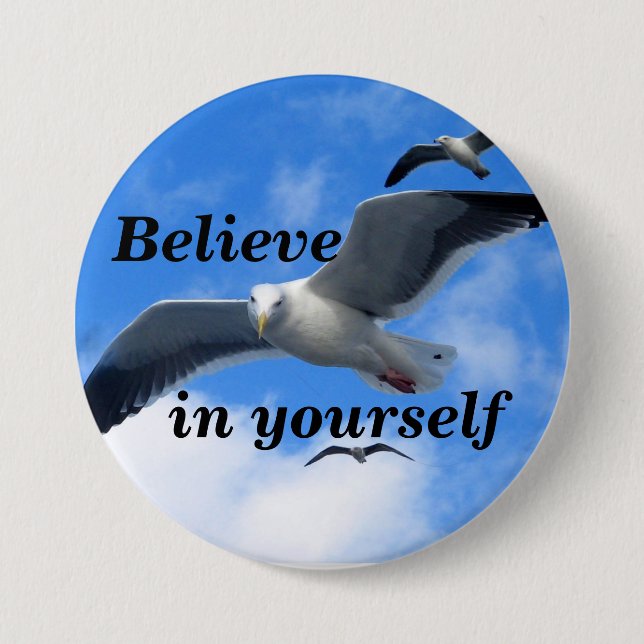 Chapa Redonda De 7 Cm Believe_ (Anverso)