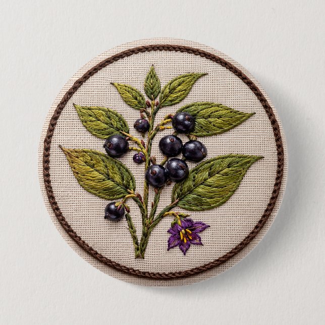 Chapa Redonda De 7 Cm Belladonna Embroidery Large Badge (Anverso)