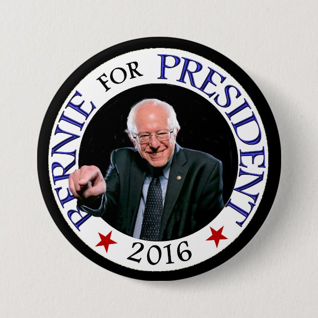 Chapa Redonda De 7 Cm Bernie para el presidente 2016 (Anverso)