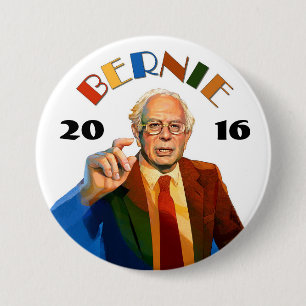 Chapa Redonda De 7 Cm Bernie Sanders 2016