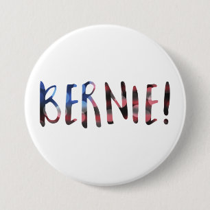 Chapa Redonda De 7 Cm bernie sanders bokeh