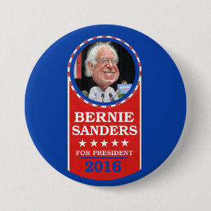 Chapa Redonda De 7 Cm Bernie Sanders para presidente 2016