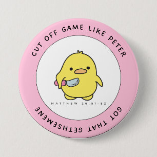 Chapa Redonda De 7 Cm Biblia Duckie